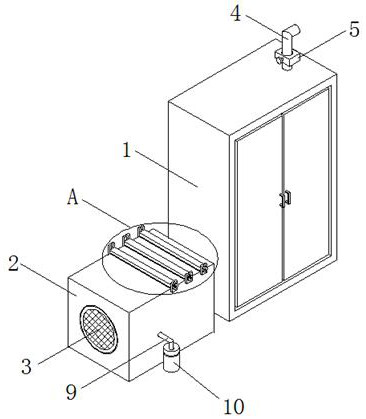 Chemical reagent cabinet with air filtering device