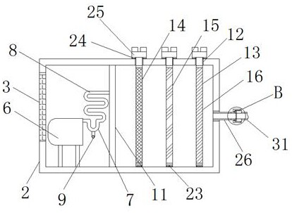 Chemical reagent cabinet with air filtering device