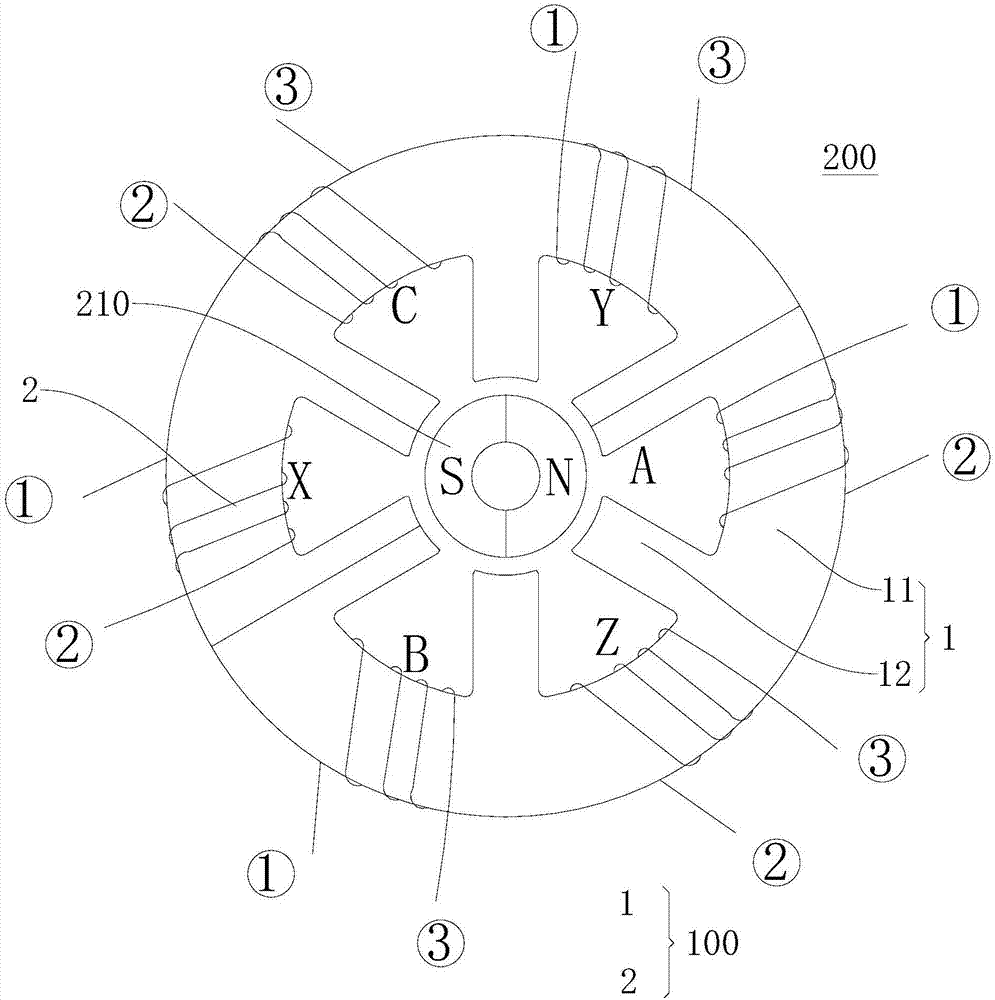 Motor stator and motor