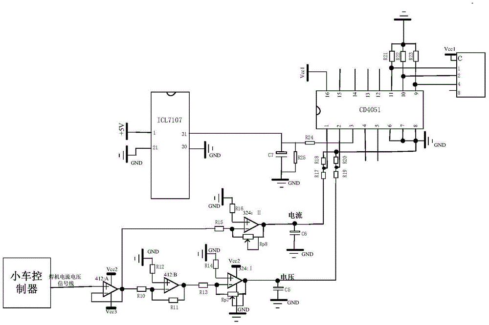 Gas shielded automatic welding control device