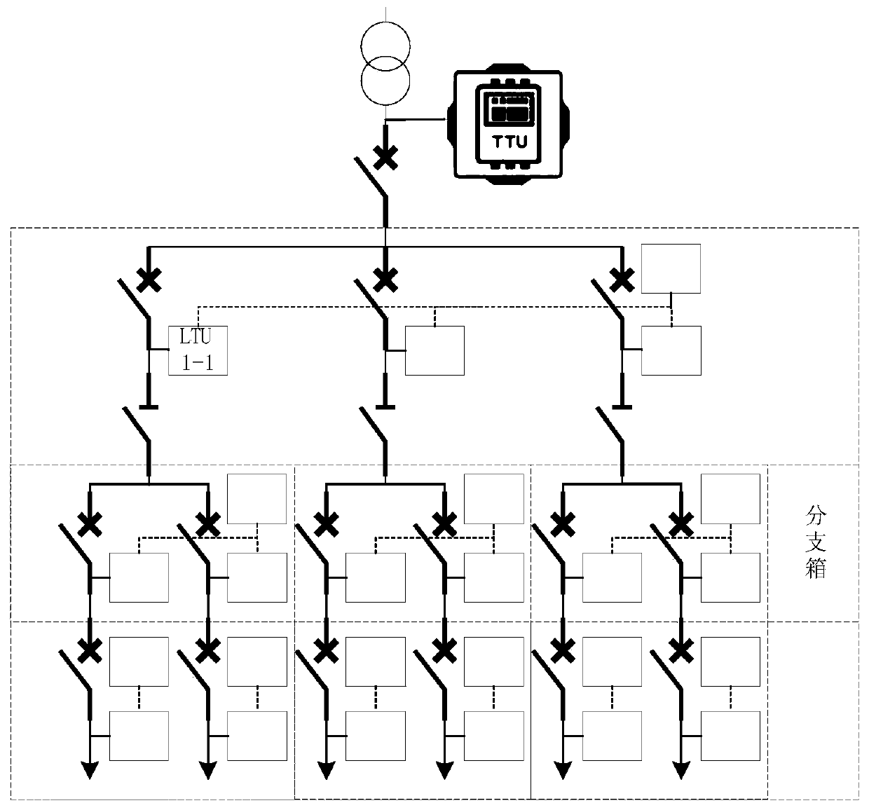 Topology identification system and method based on distribution transform terminal