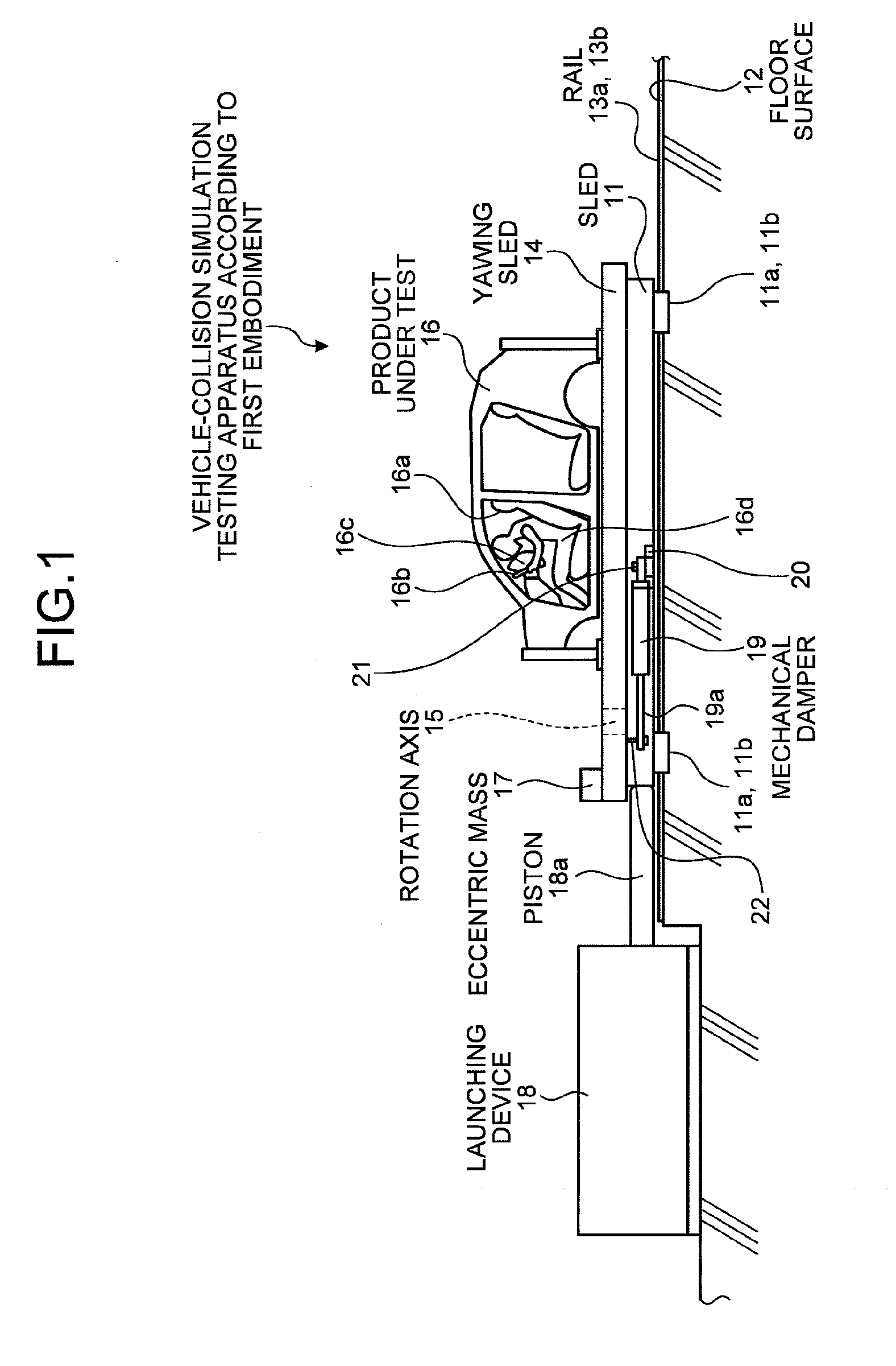 Vehicle-collision simulation testing apparatus