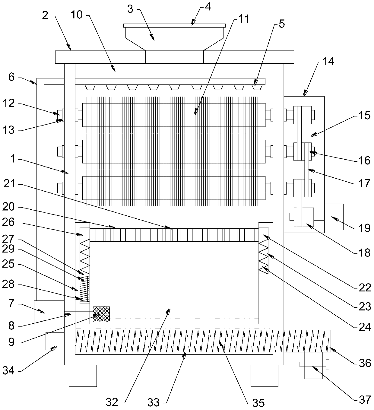 Cleaning and processing machinery equipment for peanut harvesting