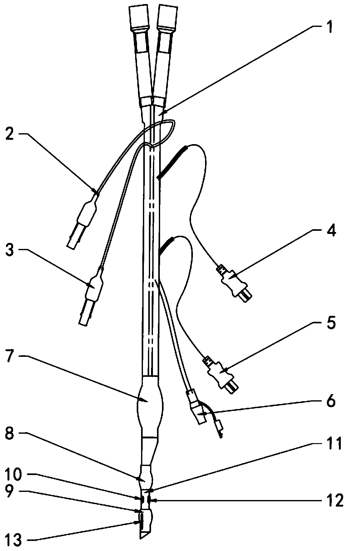 Double-lumen bronchial tube