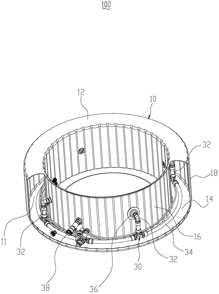 Conveniently foldable side-spraying air inflation pool