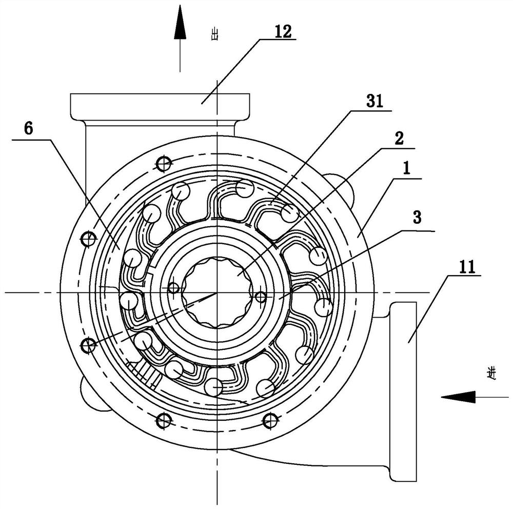 Flexible impeller sea water pump