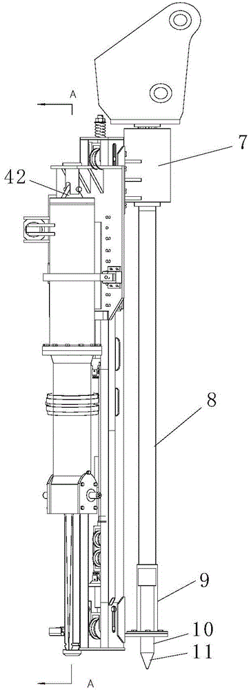 Soundless rock drilling and splitting integrated machine