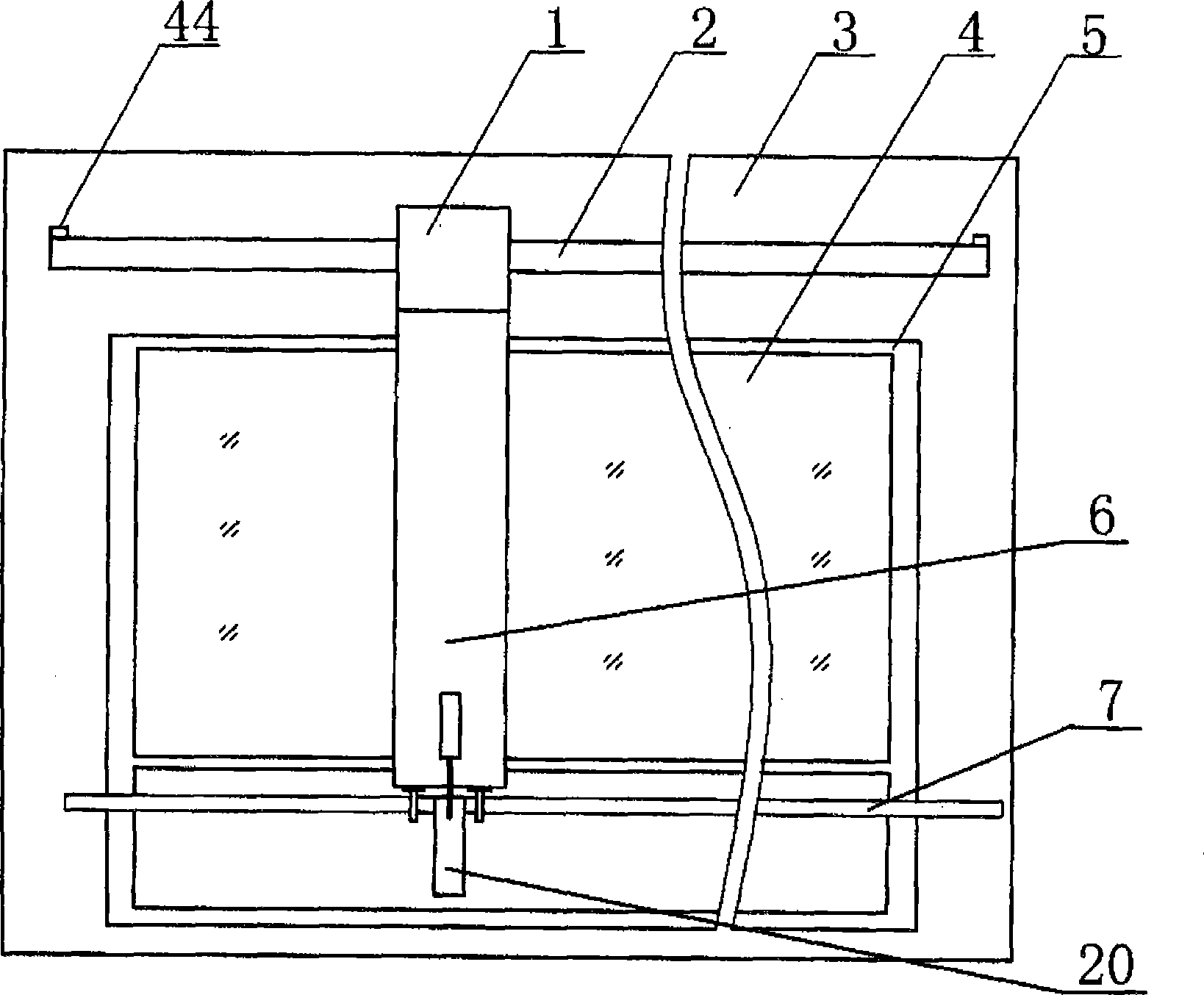 Glass window cleaner with revolving gear