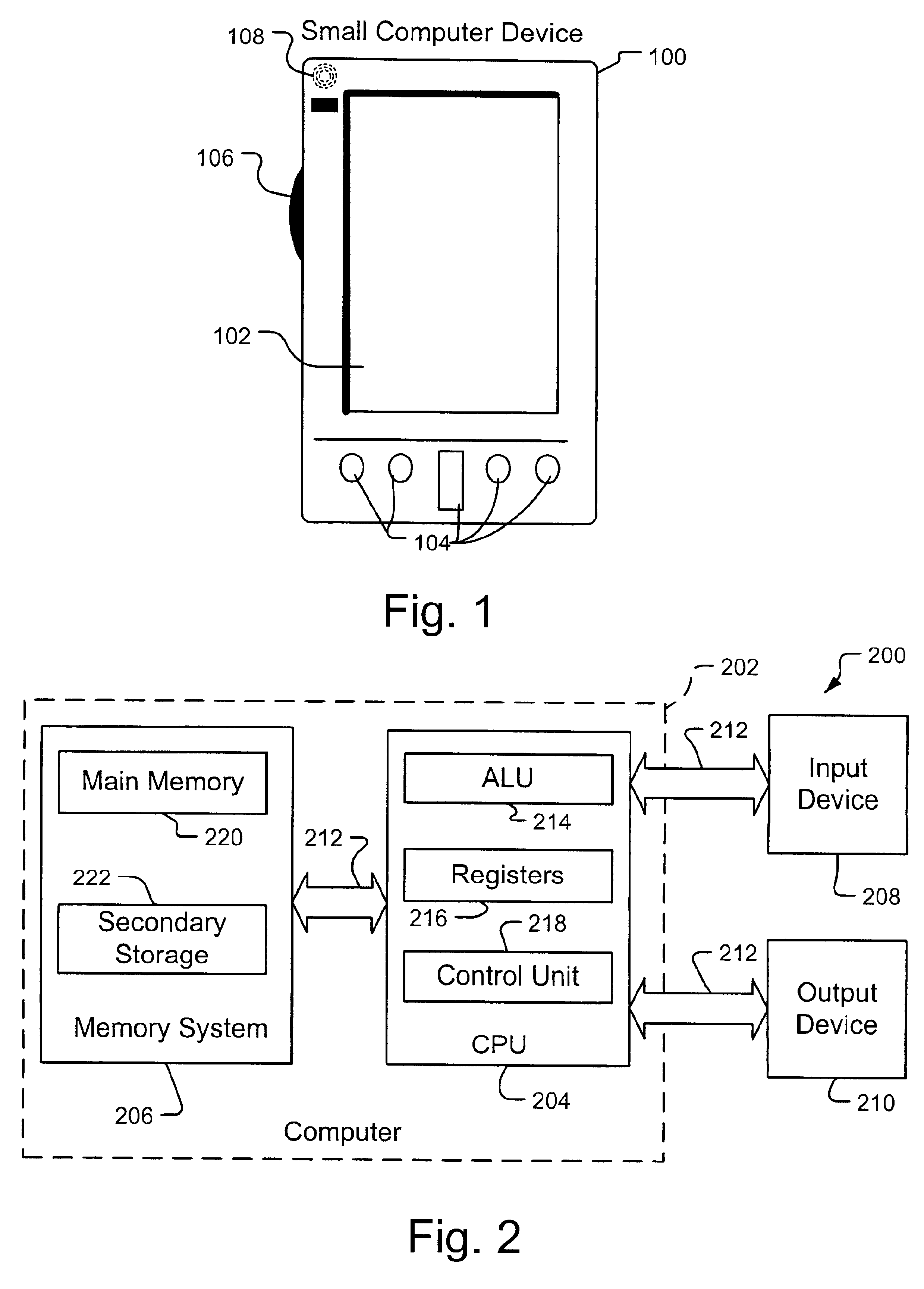 Method for locking user input elements for a small computer device by ignoring input signals if a locking signal is generated by a calendar-type application program