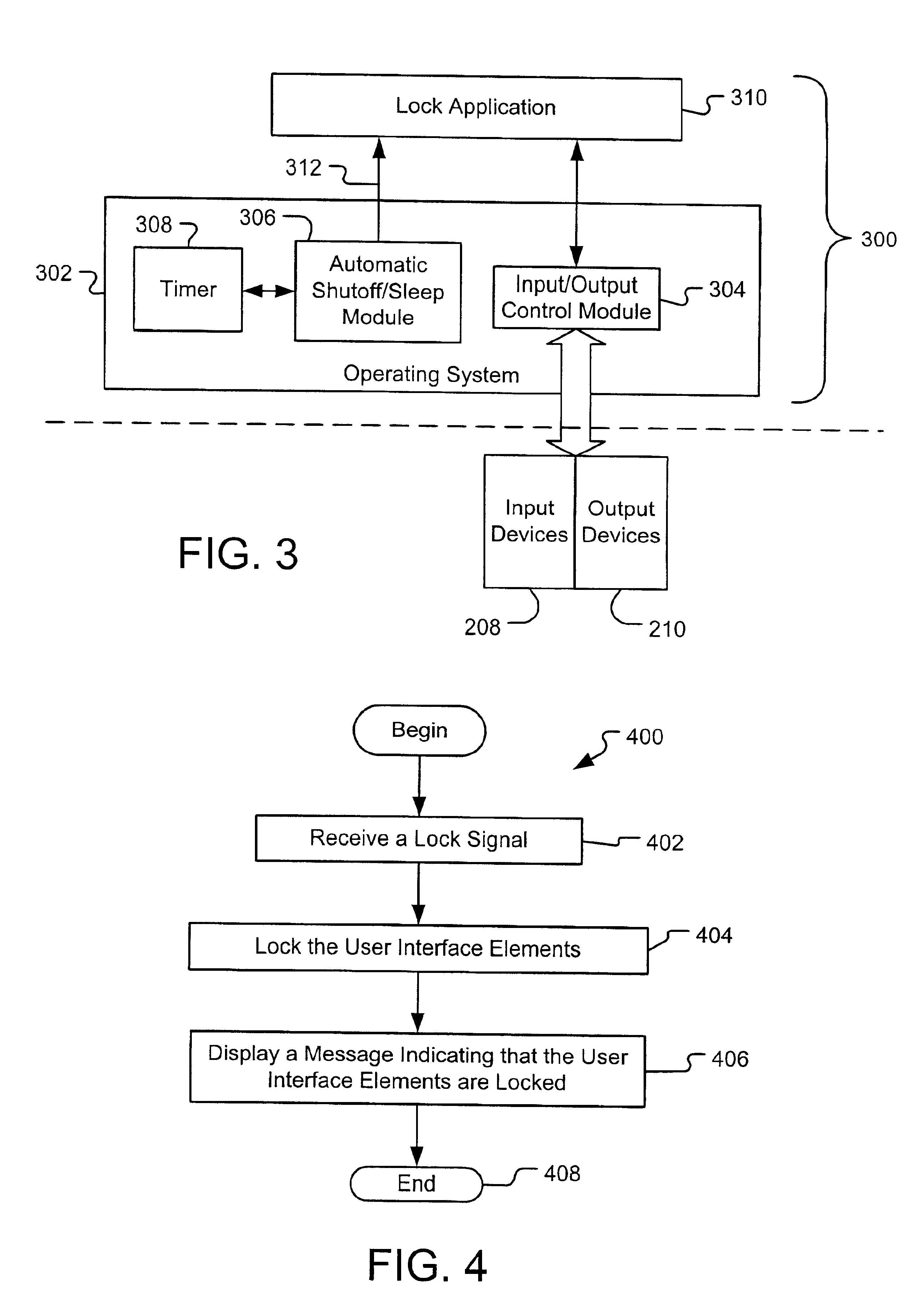 Method for locking user input elements for a small computer device by ignoring input signals if a locking signal is generated by a calendar-type application program