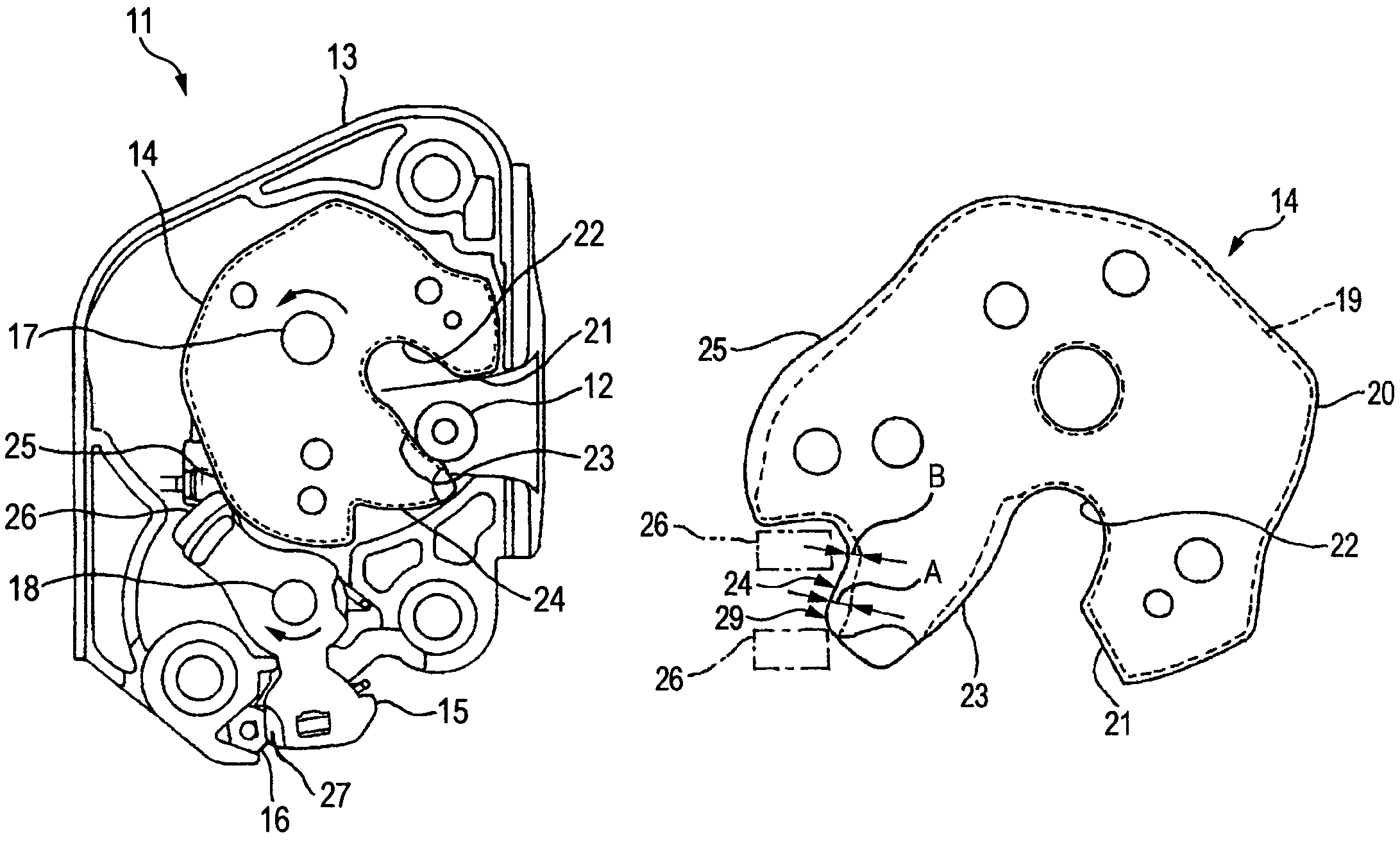 Door latch device