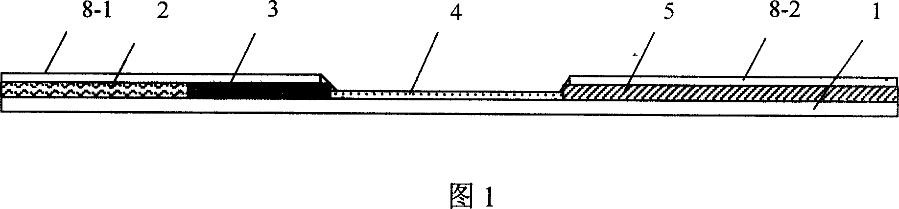 Quick testing strip for residual pesticide