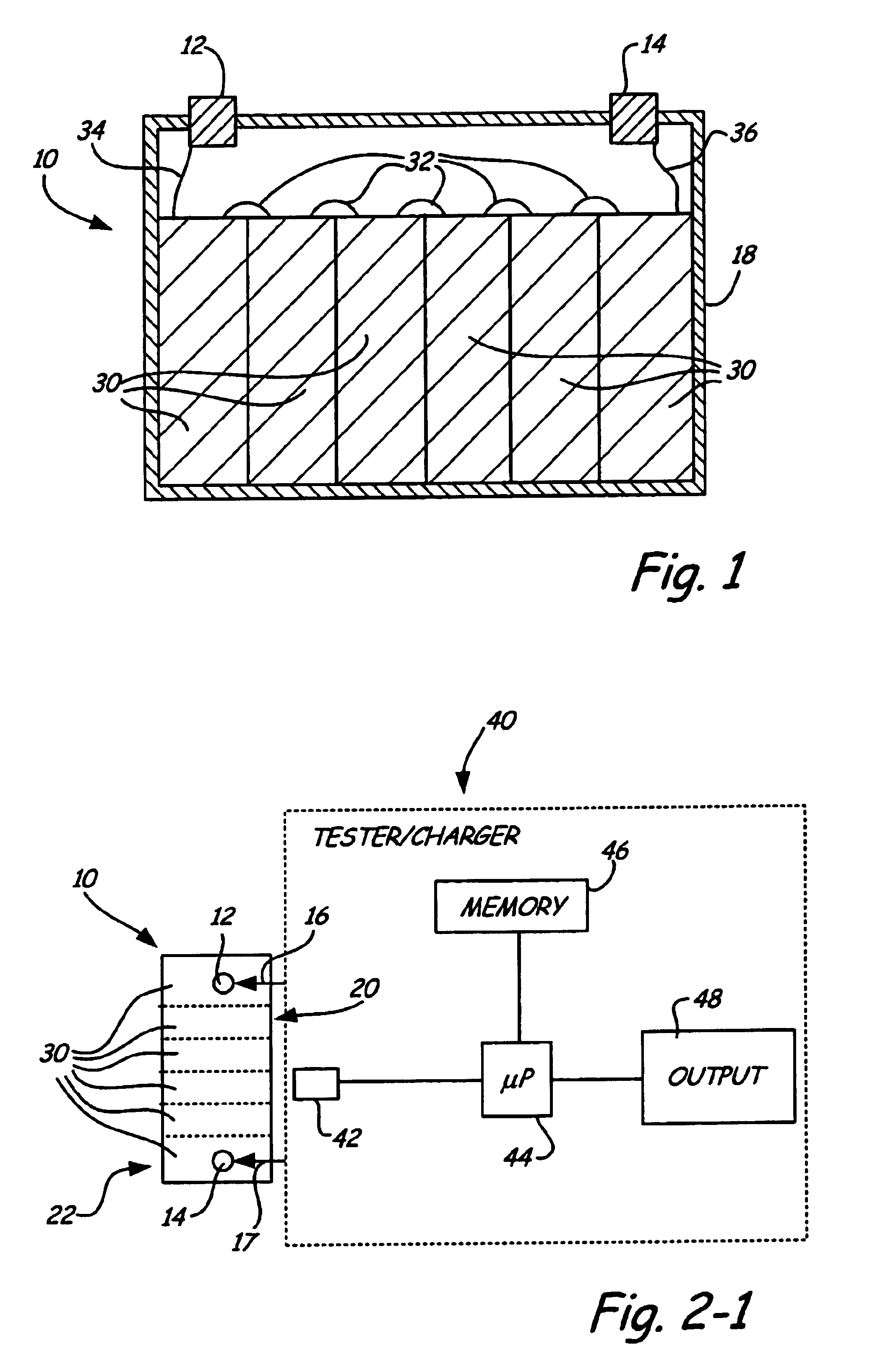 Electronic battery tester/charger with integrated battery cell temperature measurement device