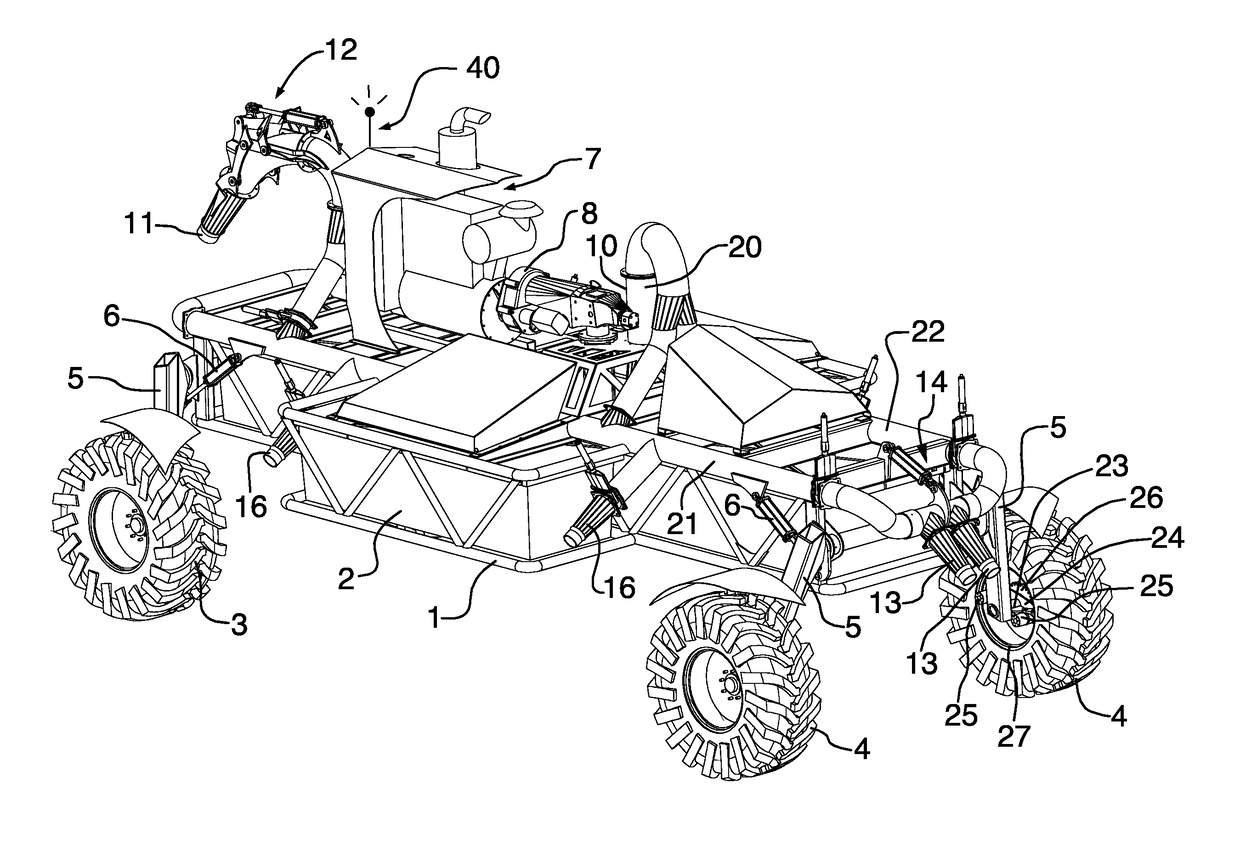 Amphibious pumping vehicle