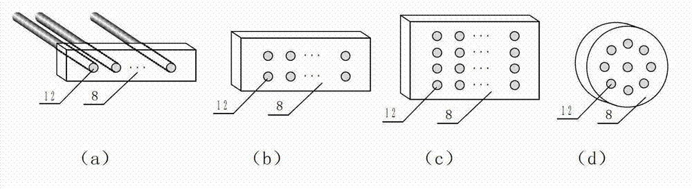 Array-type multi-channel fiber-process Fabry-Perot pressure sensor and pressure measurement method