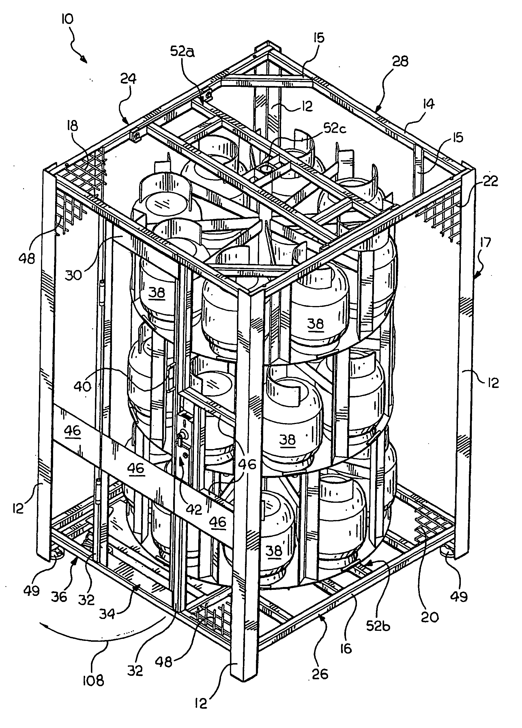 Propane tank vending machine assembly