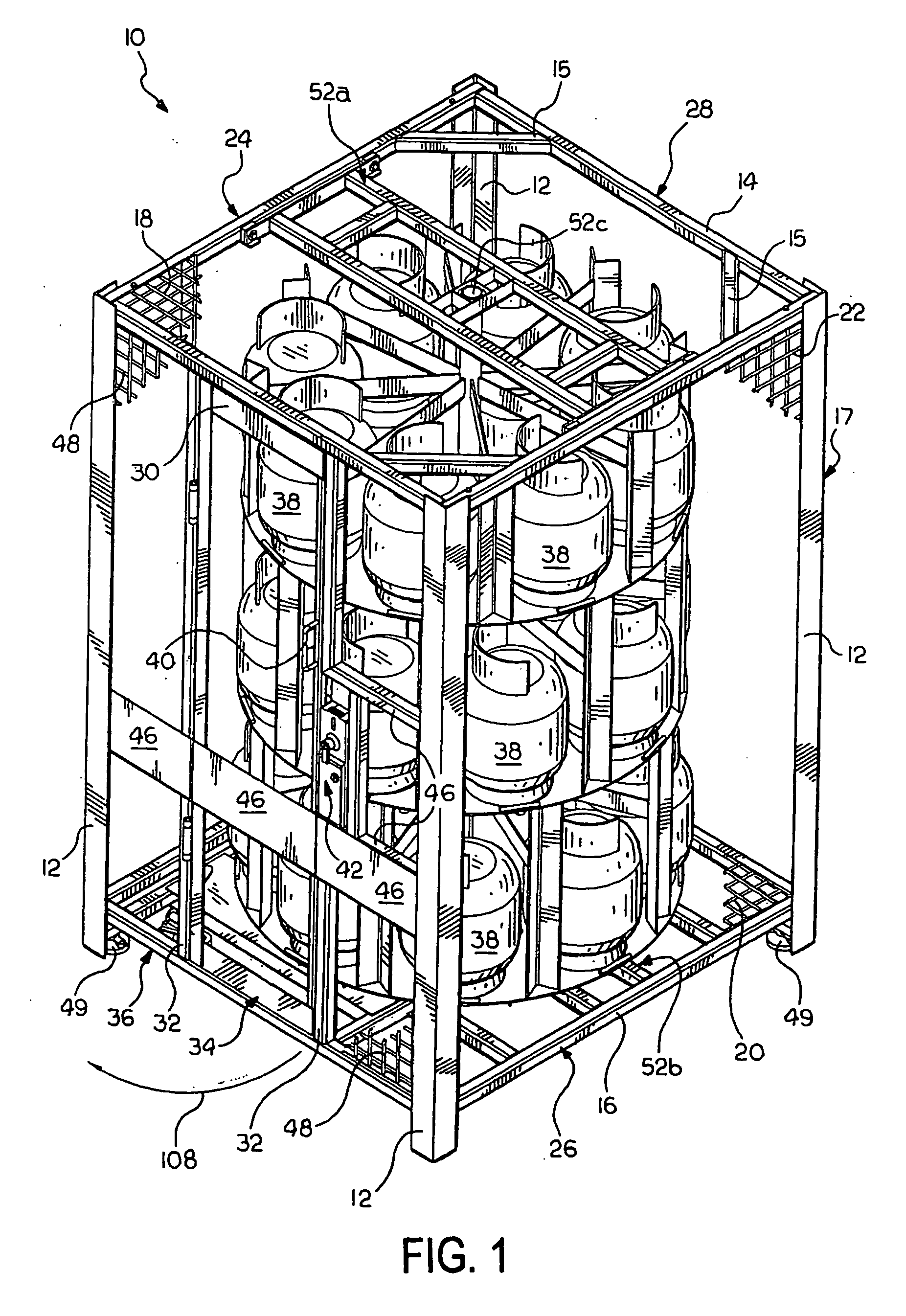 Propane tank vending machine assembly