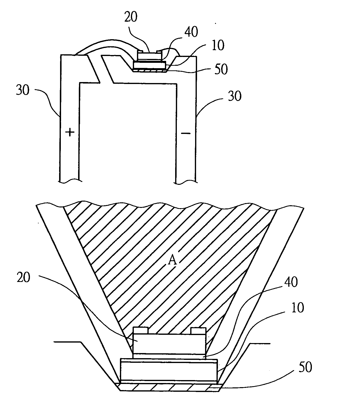 Stacked light emitting diode