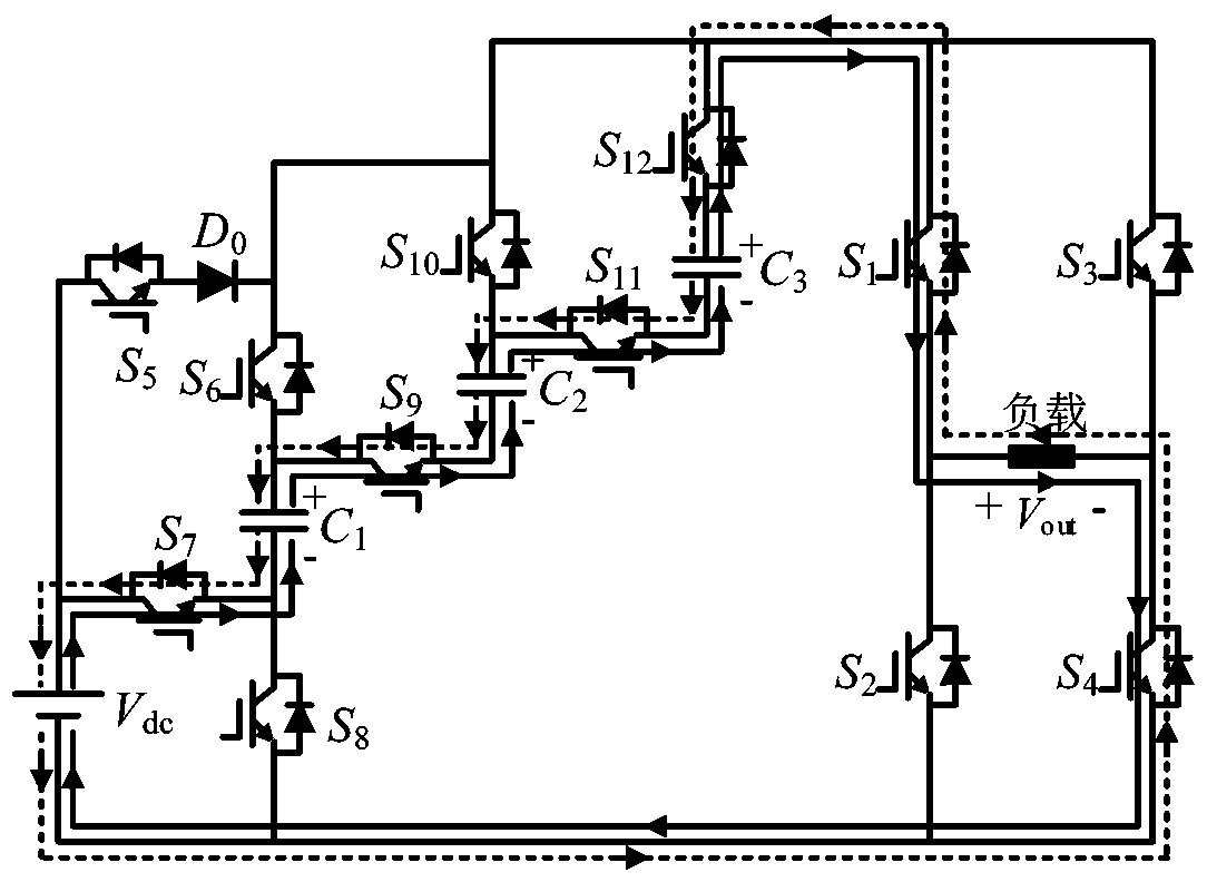 Switched capacitor N-level inverter and modulation method thereof