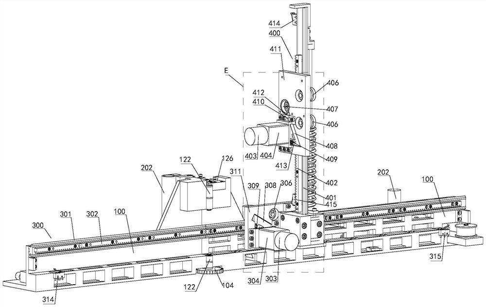 A space unfolding and retracting linear motion mechanism and a load unfolding and retracting device