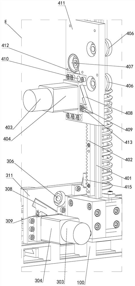 A space unfolding and retracting linear motion mechanism and a load unfolding and retracting device