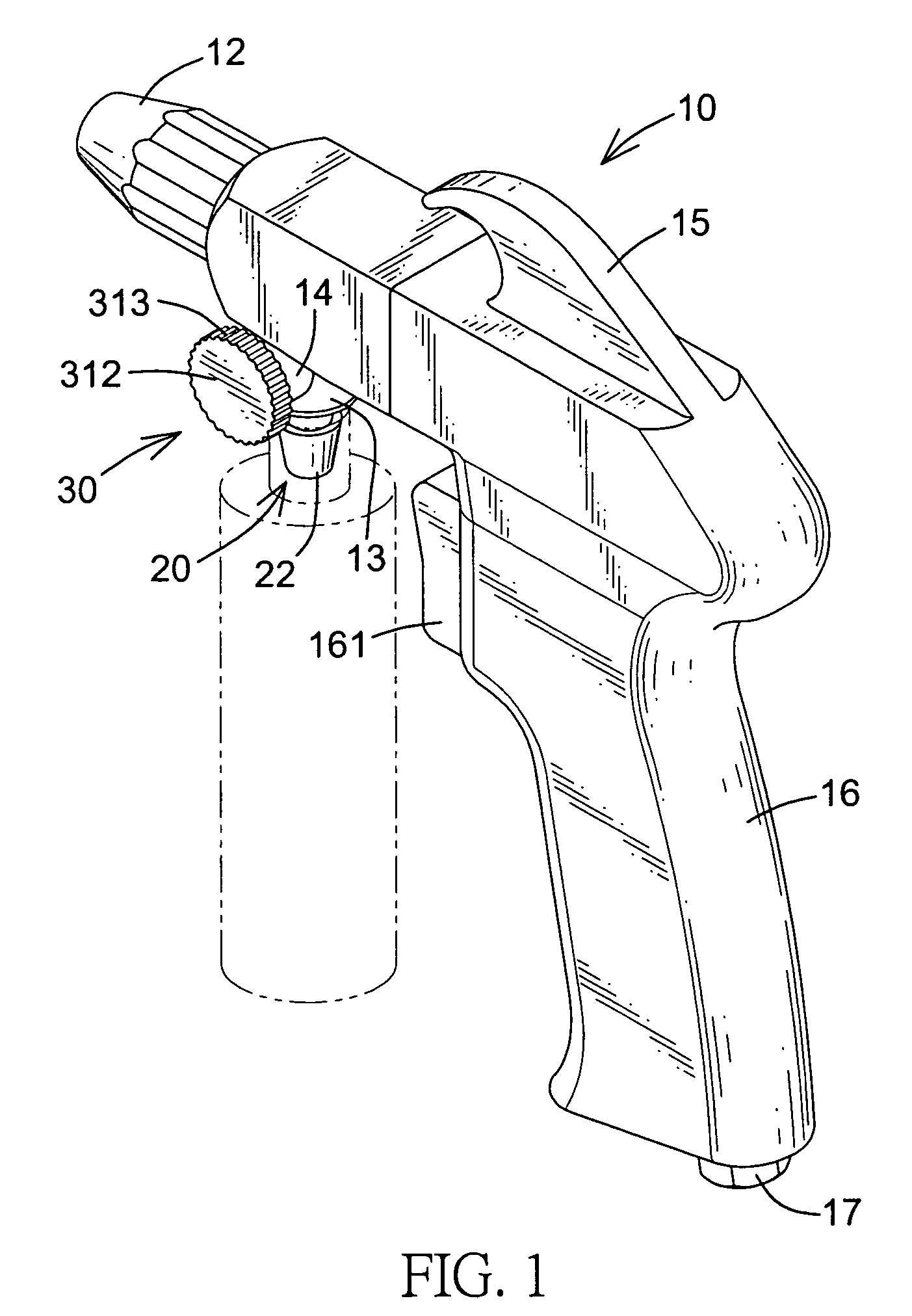 Adjustable sand blasting gun