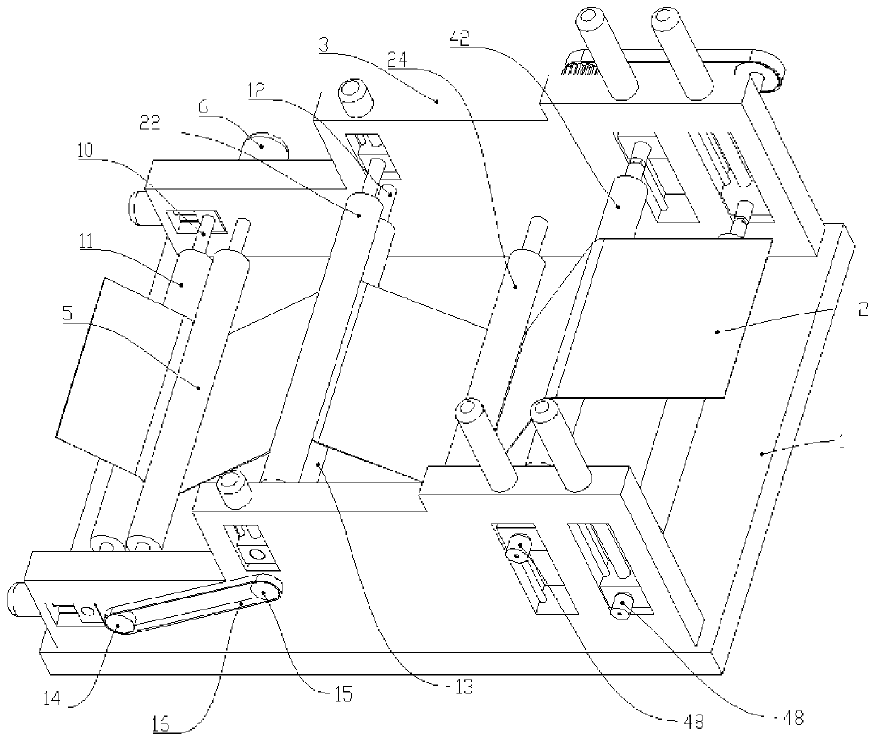 Embossing device of film blow-molding machine