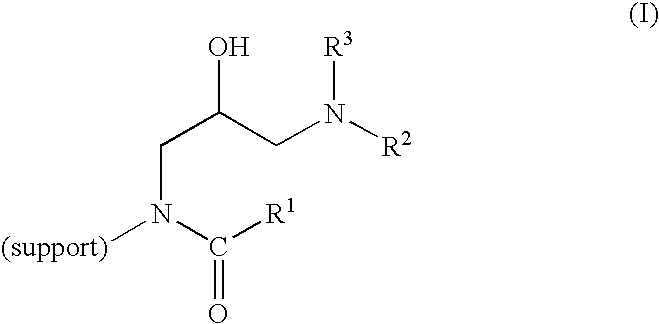 Method of producing highly functionalized 1,3-diamino-propan-2-ols from solid support