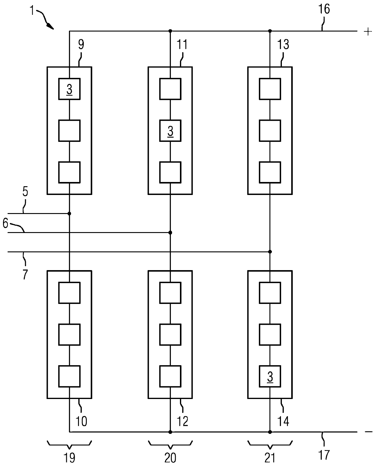 Power module for a converter and multilevel converter