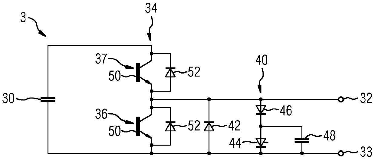 Power module for a converter and multilevel converter