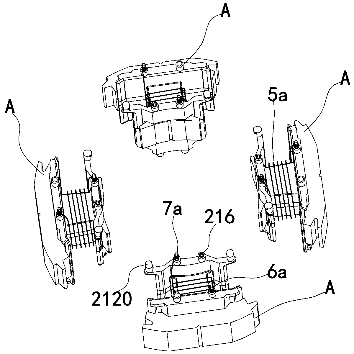 Block stator assembly and manufacturing method of block stator assembly