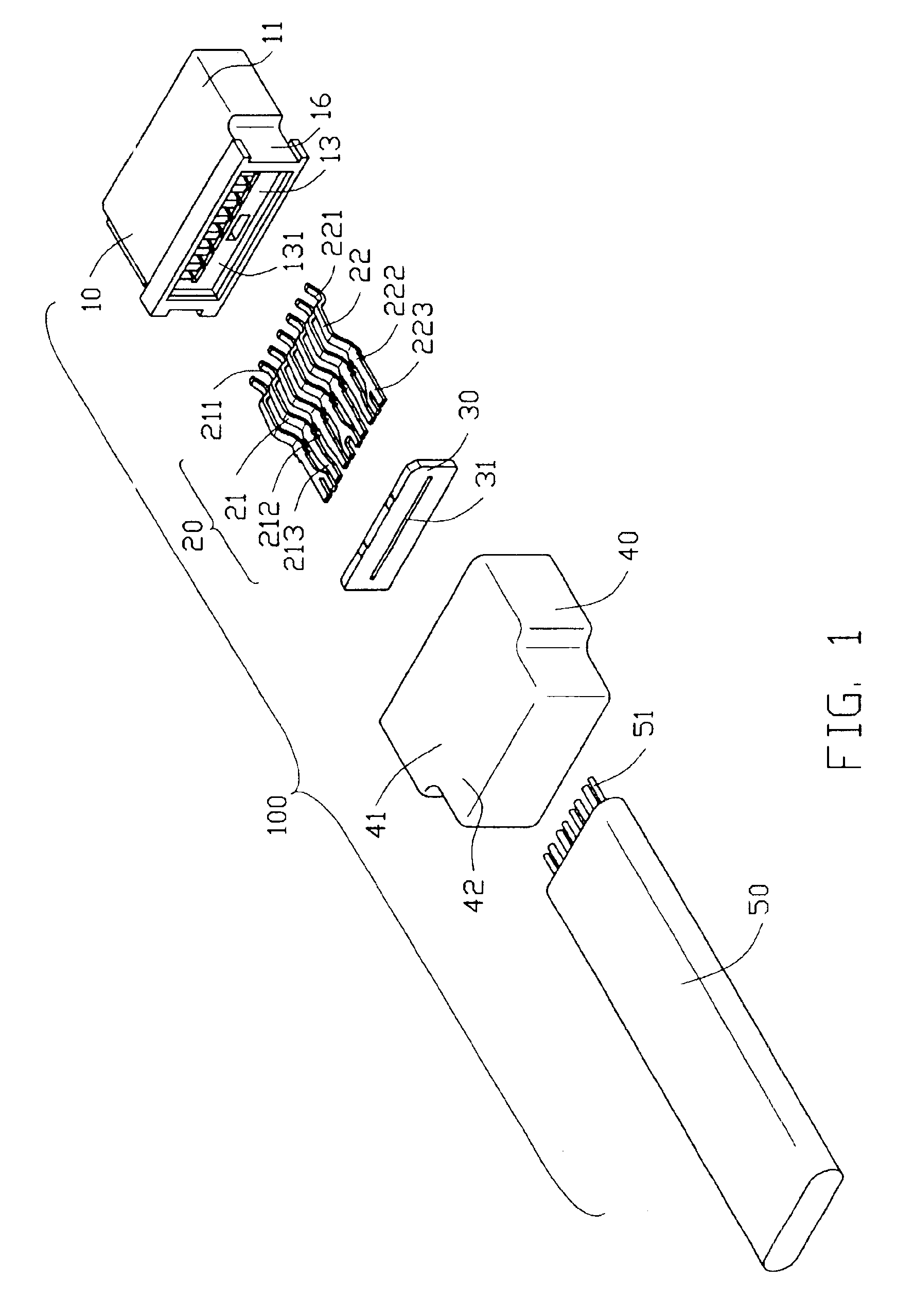 Cable end connecotr assembly with improved contact