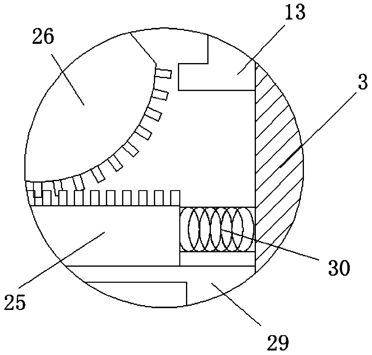 A blowing and drying device for barley and rice raw materials