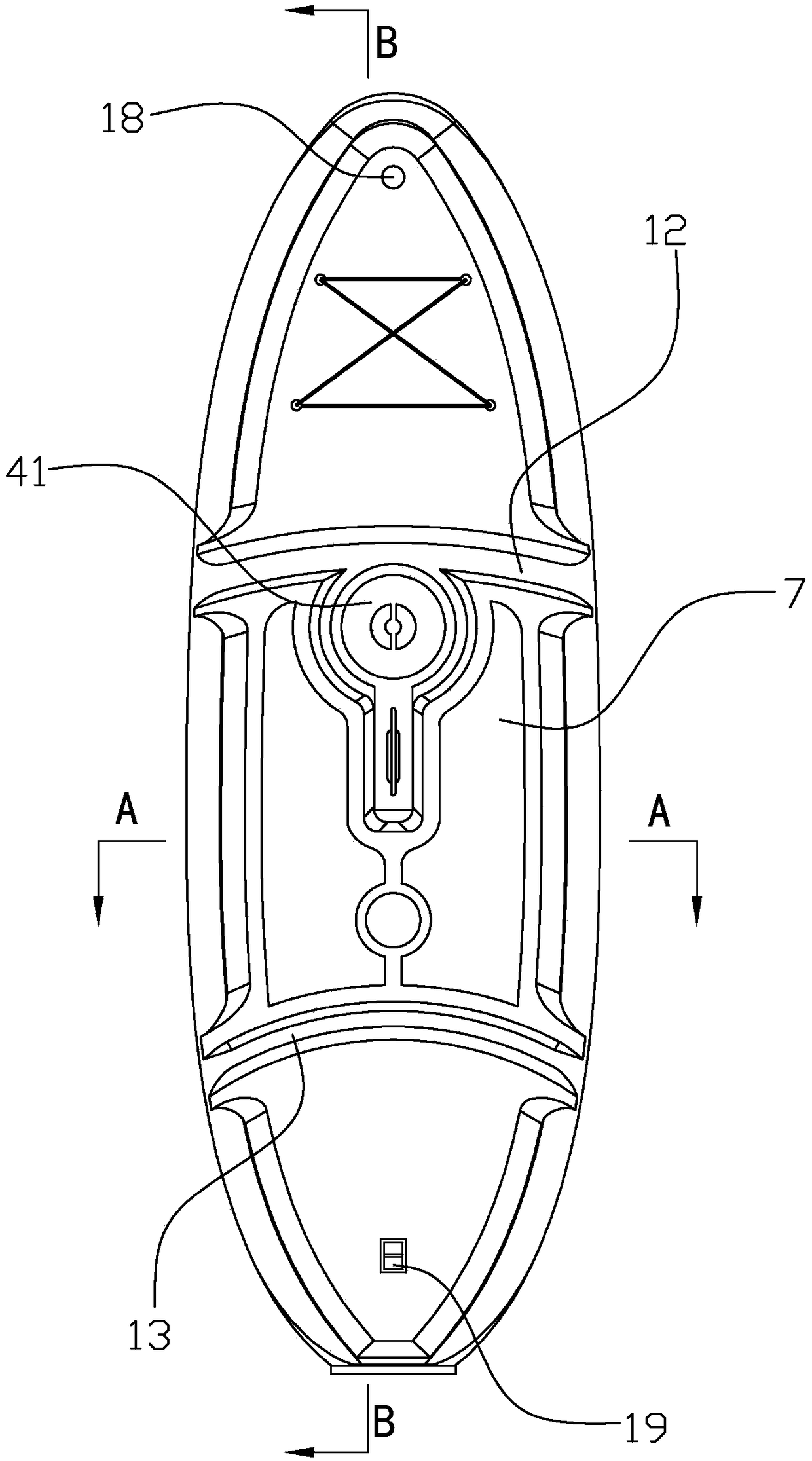 Making method of concave and convex surface of water sports skateboard