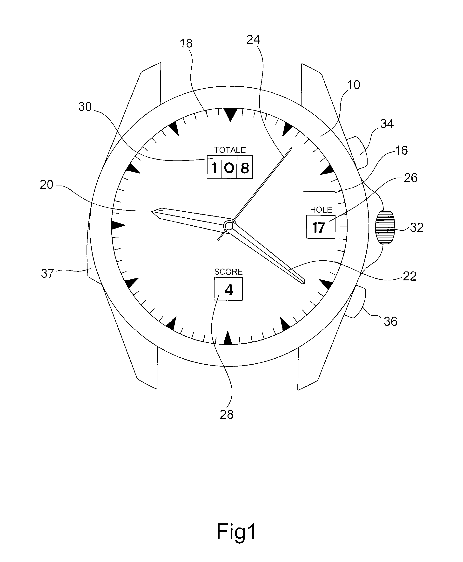 Mechanical golf counter