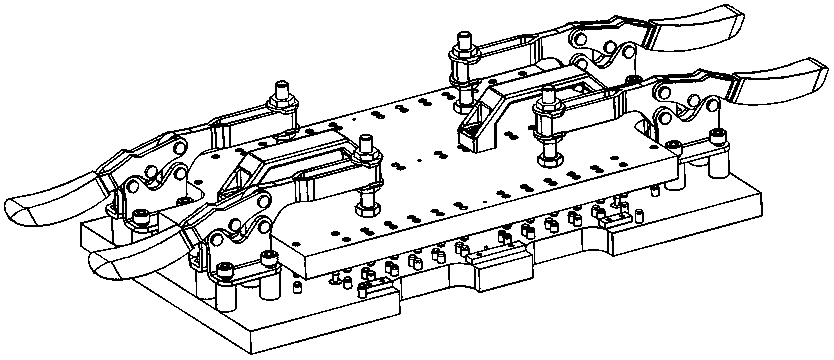 Clamp for quickly assembling middle bakelite assembly