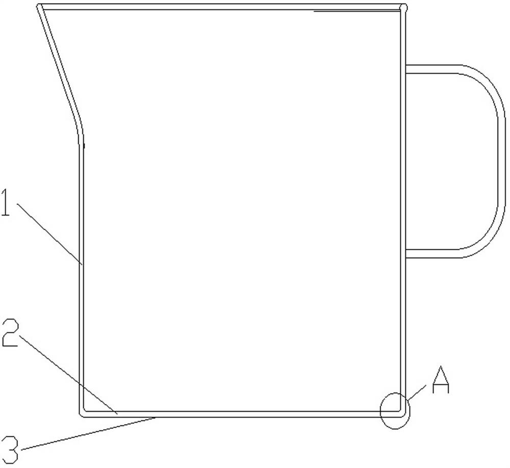 Glass heating container and manufacturing method thereof