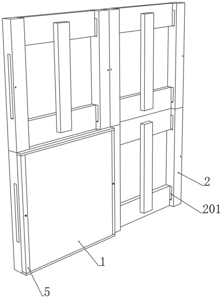 Built-in magnetic buckle type building curtain wall