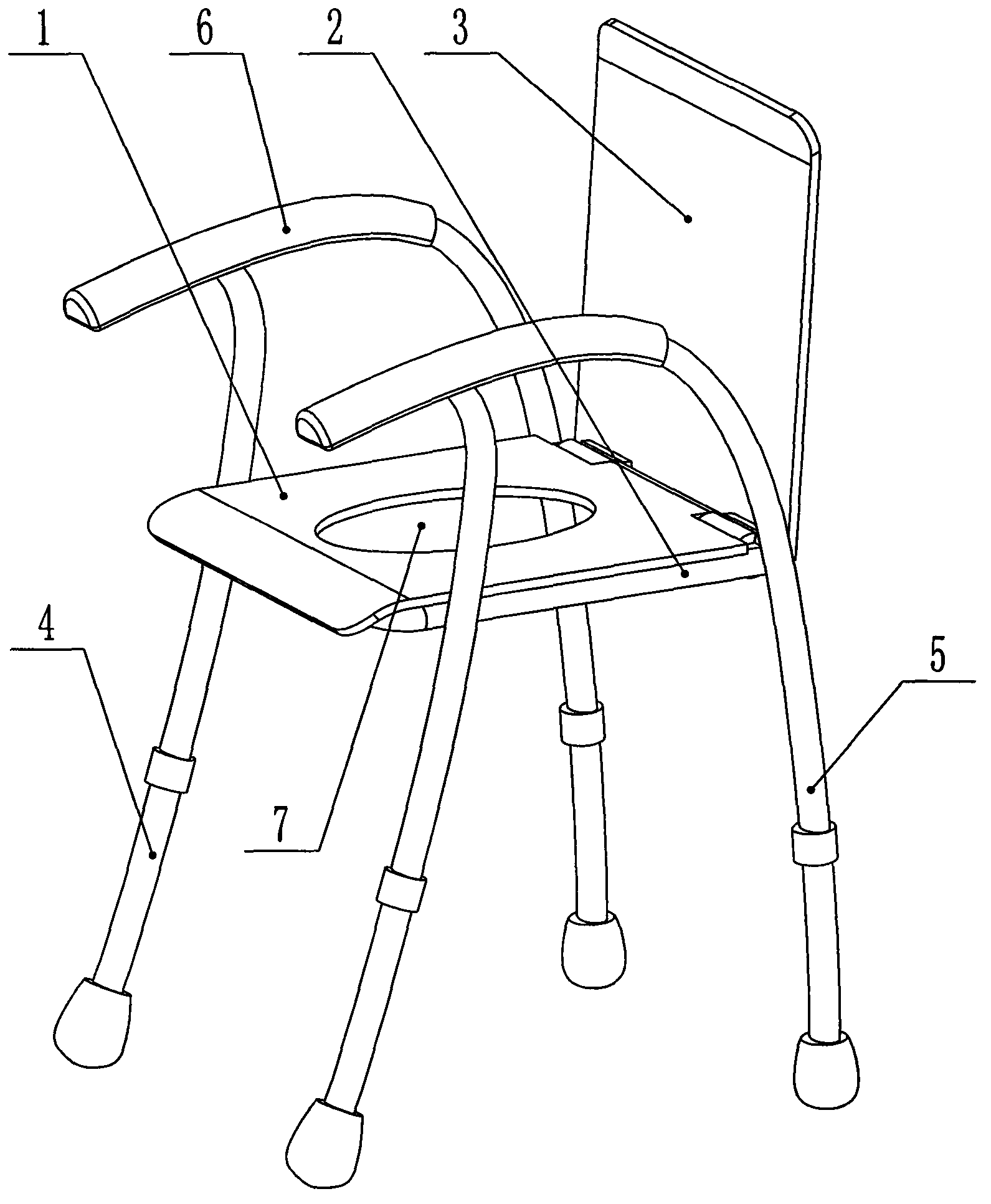 Toilet-bowl armchair