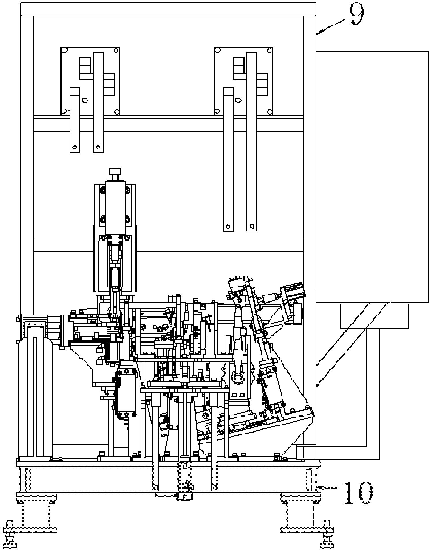 Tripod automatic spot welding method and device