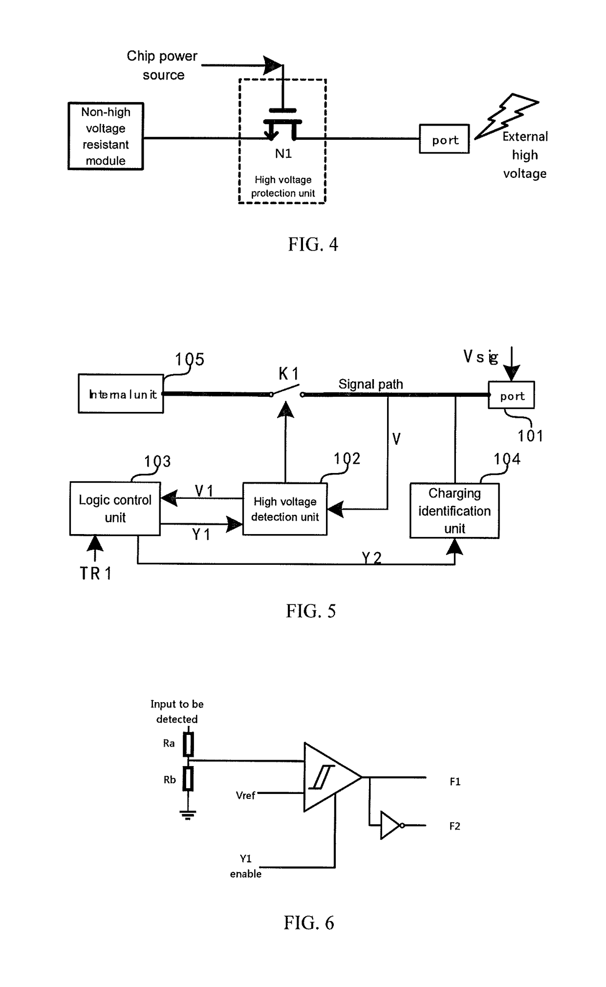 Method of and device for protecting USB type-c interface chip when cc pins thereof being at high voltage