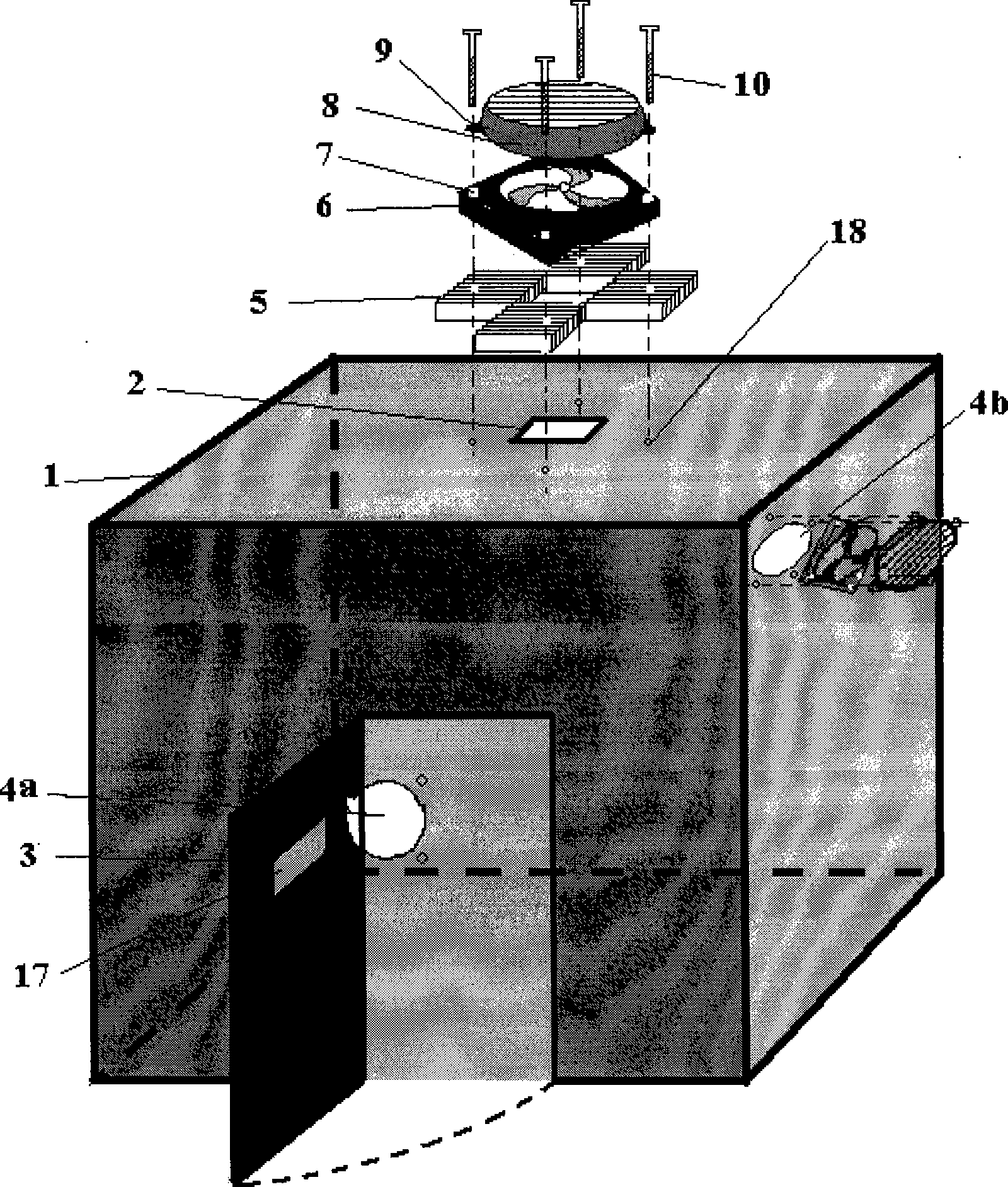 Photocatalysis shielding heat radiating device