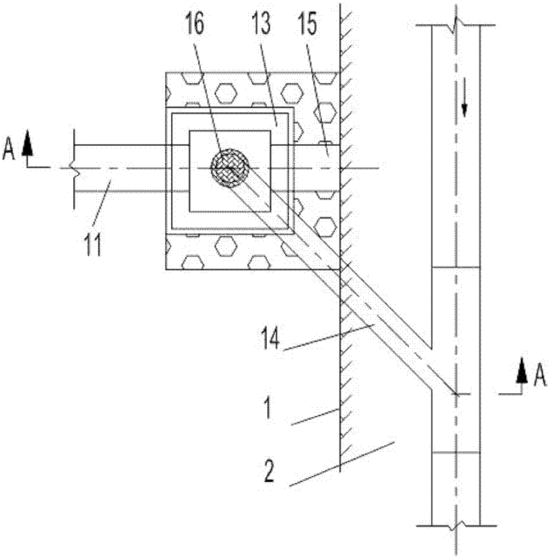 Hidden-buried sewage interception facility inside river bank