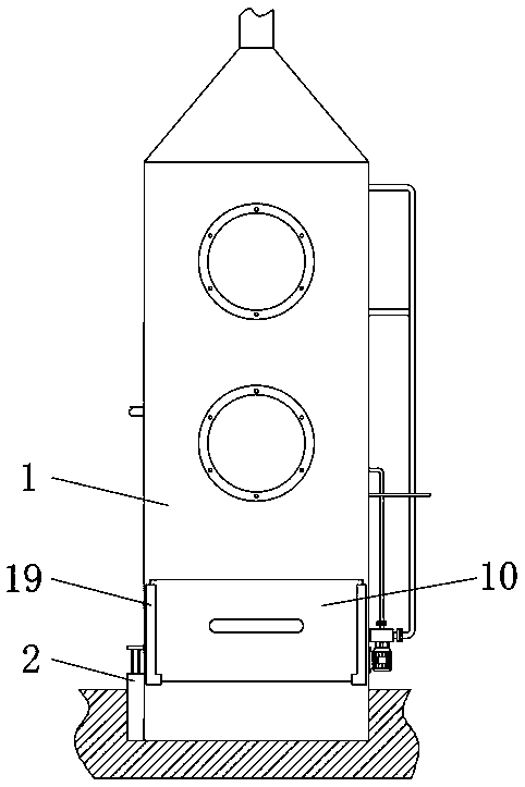 Equipment used in process for recovering organic matters in hydrogen chloride gas