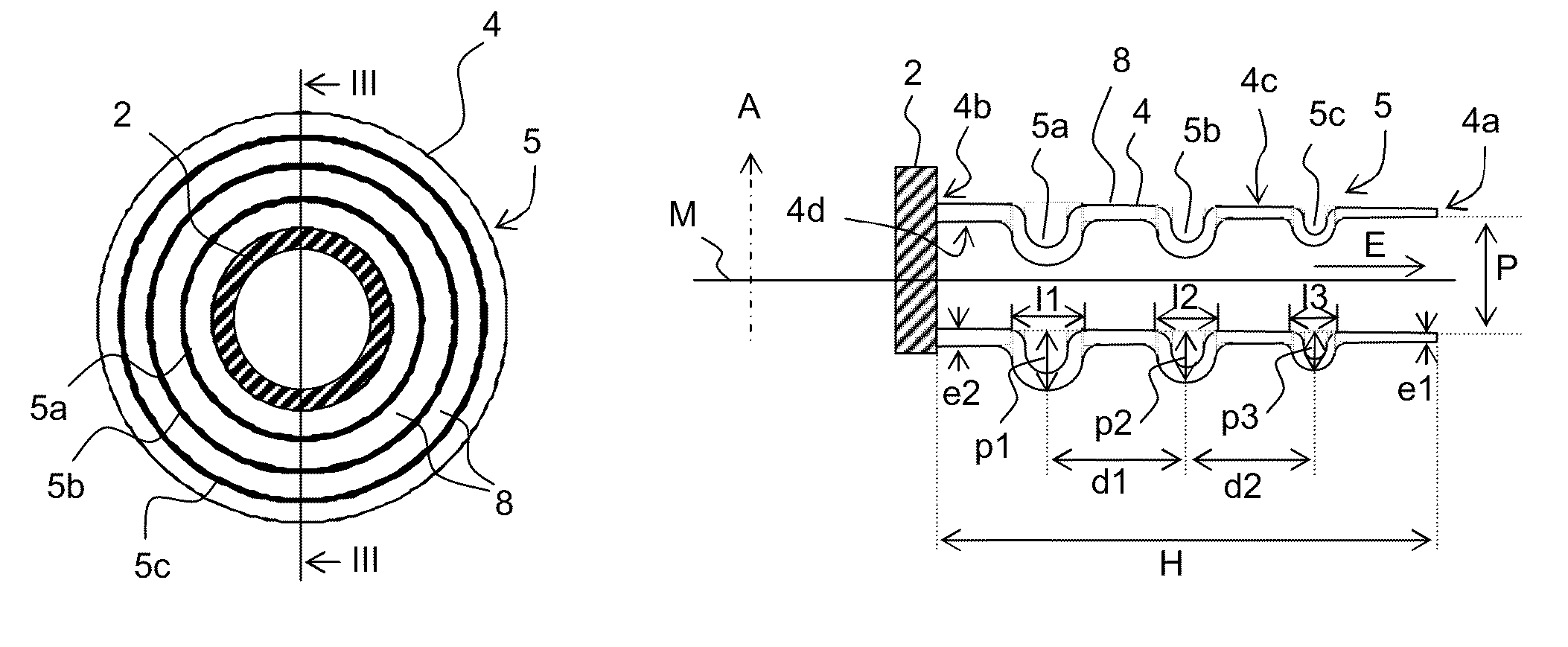 Heat exchanger comprising tubes with grooved fins