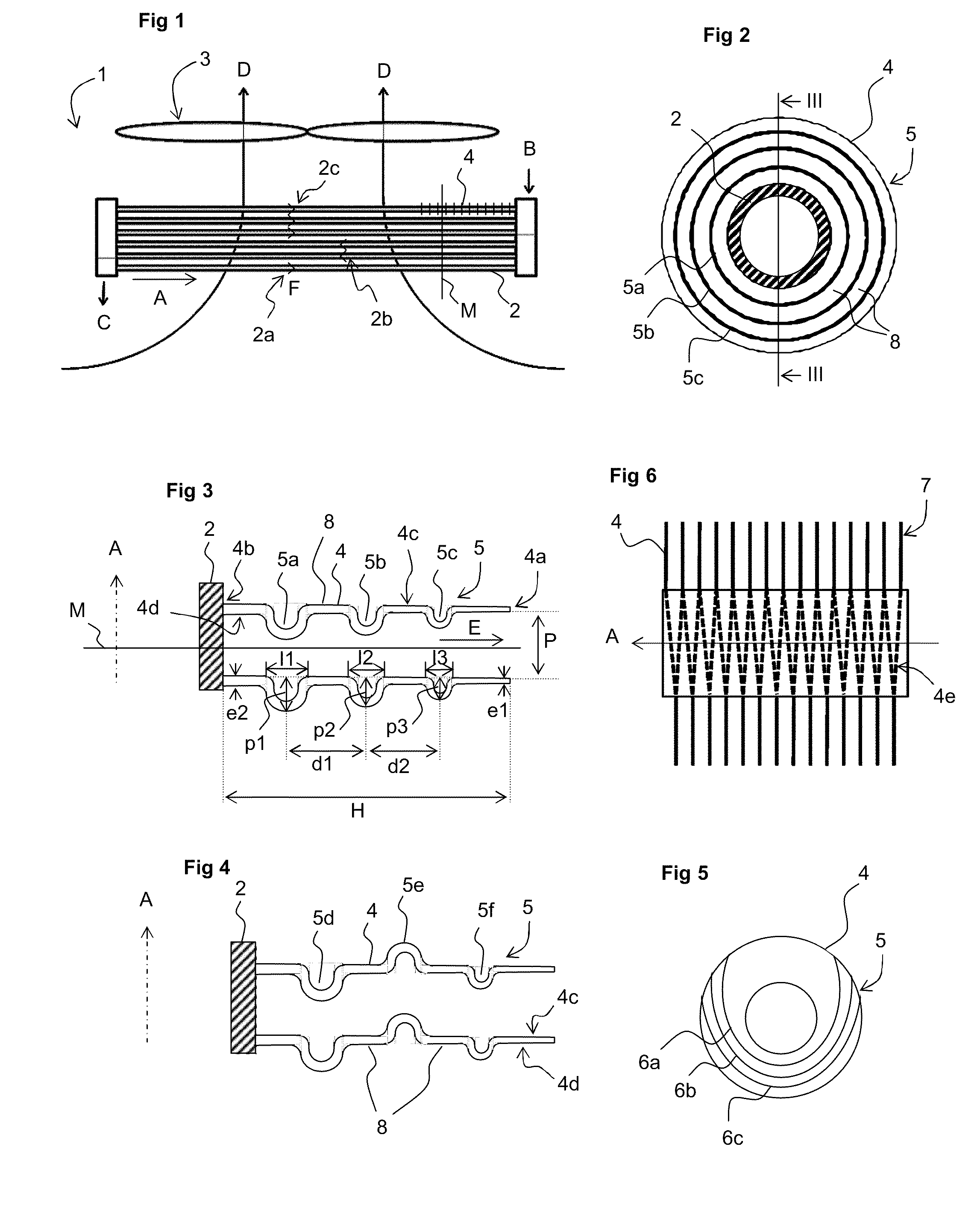 Heat exchanger comprising tubes with grooved fins