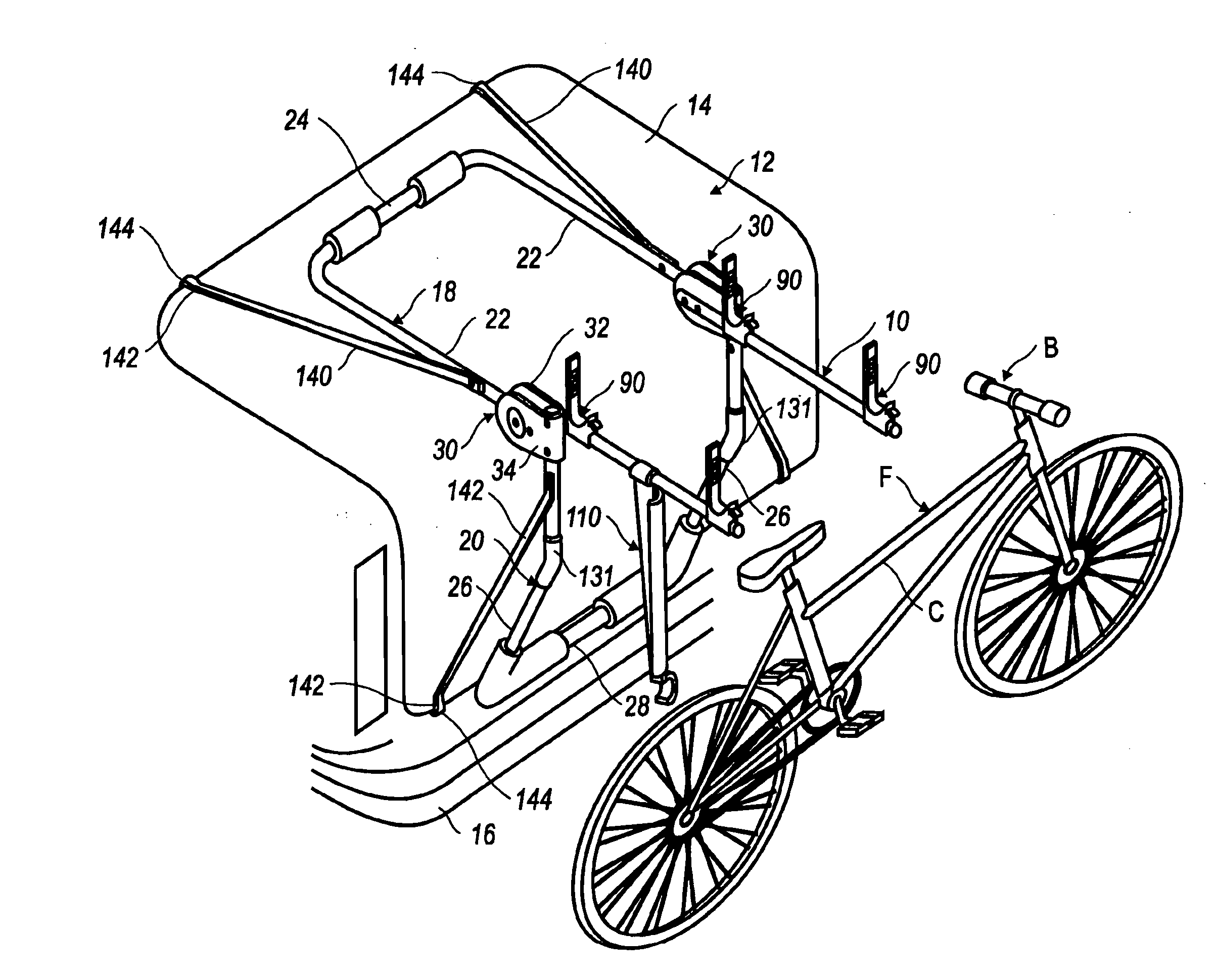 Actuable load carrier cradle