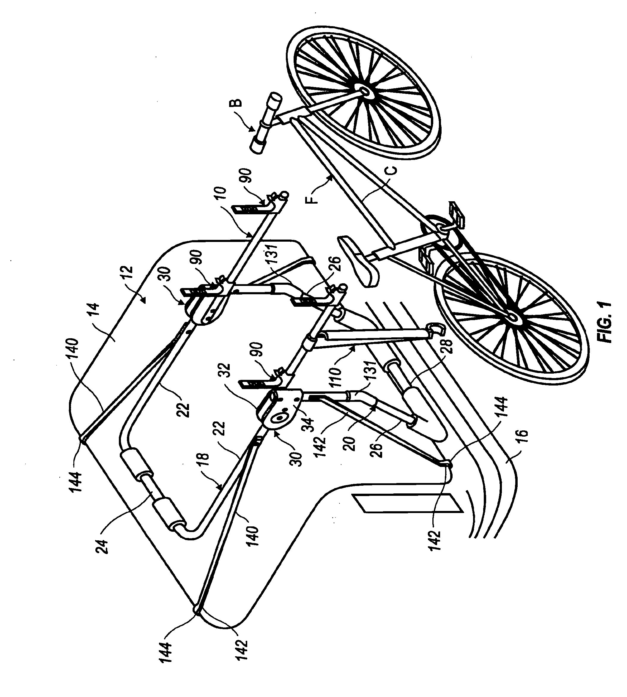 Actuable load carrier cradle