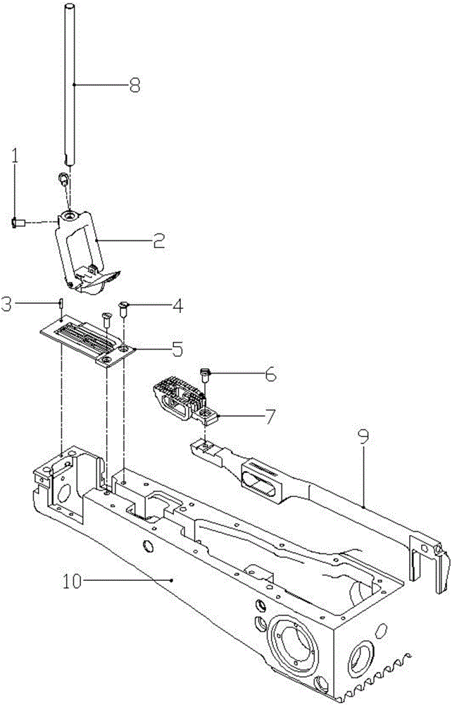 Needle position structure of crank arm splicer