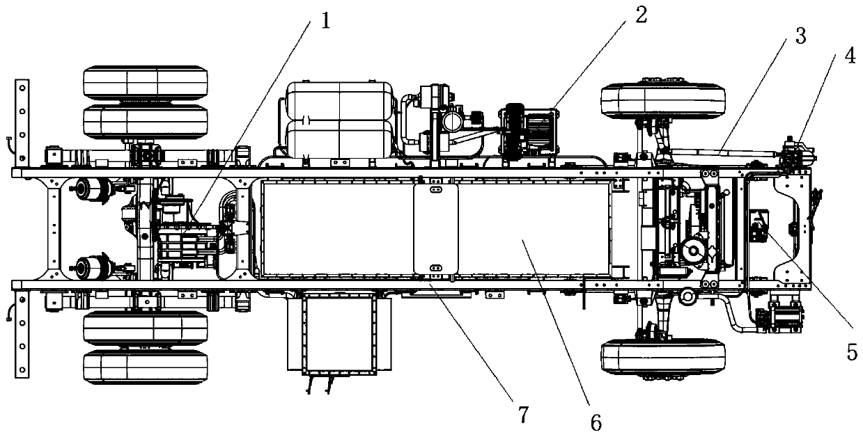 Automatic driving truck without cab and automatic driving control method